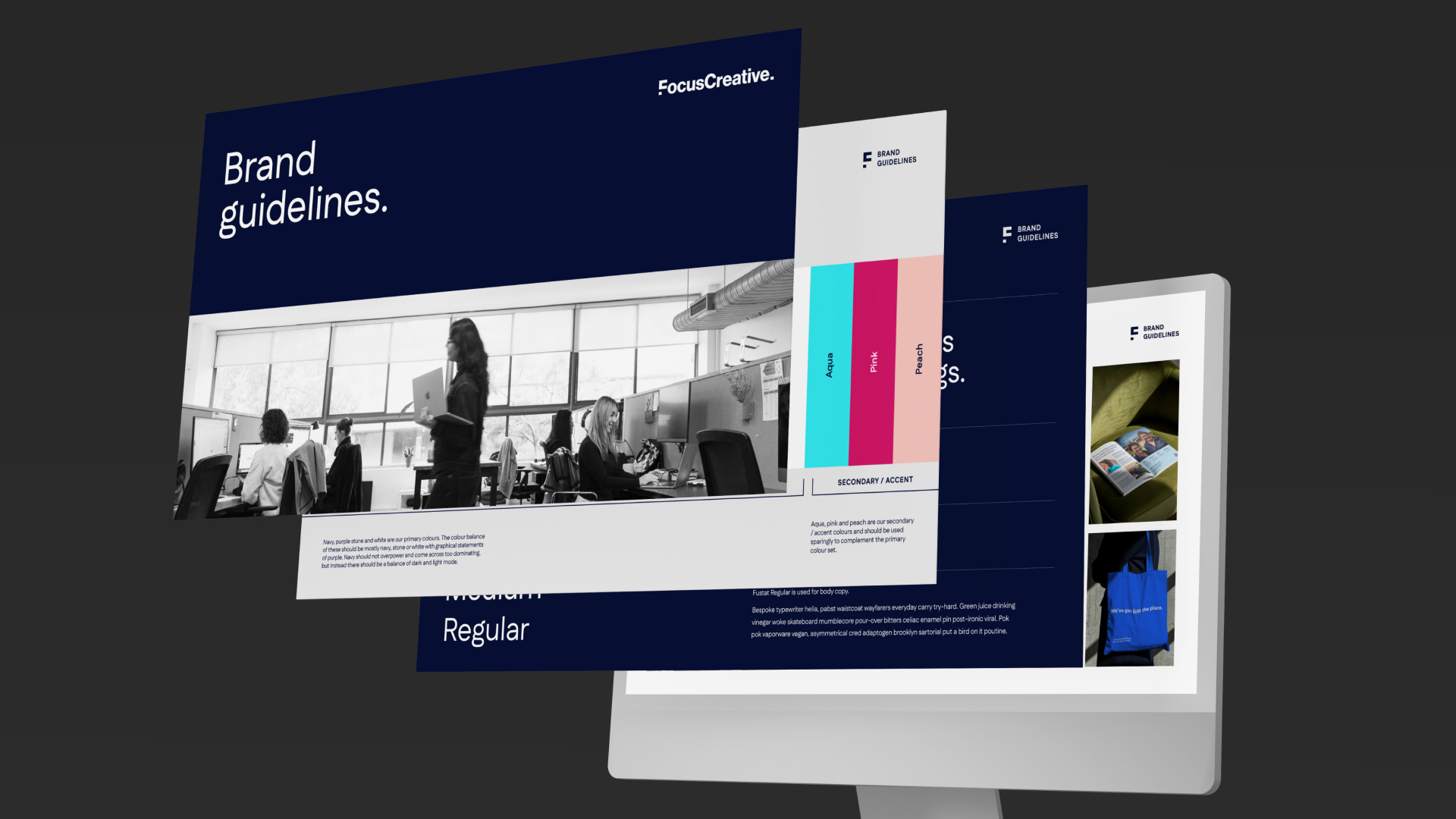 Focus Creative brand guide mockup