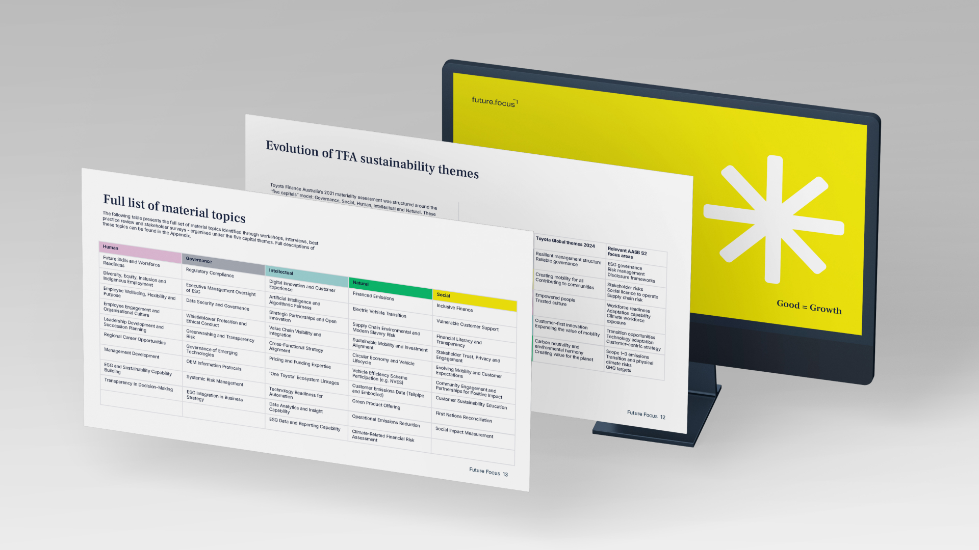 Toyota Finance materiality assessment theme breakdown